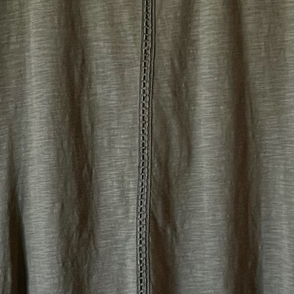 Style & Co. Hunter Green Embroidered Cap Sleeve Blouse, 100% Cotton, Size Medium - Picture 6 of 7